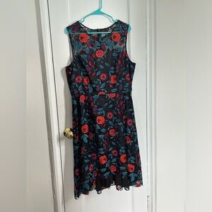 Tahari Dress; size 14; high low A-line